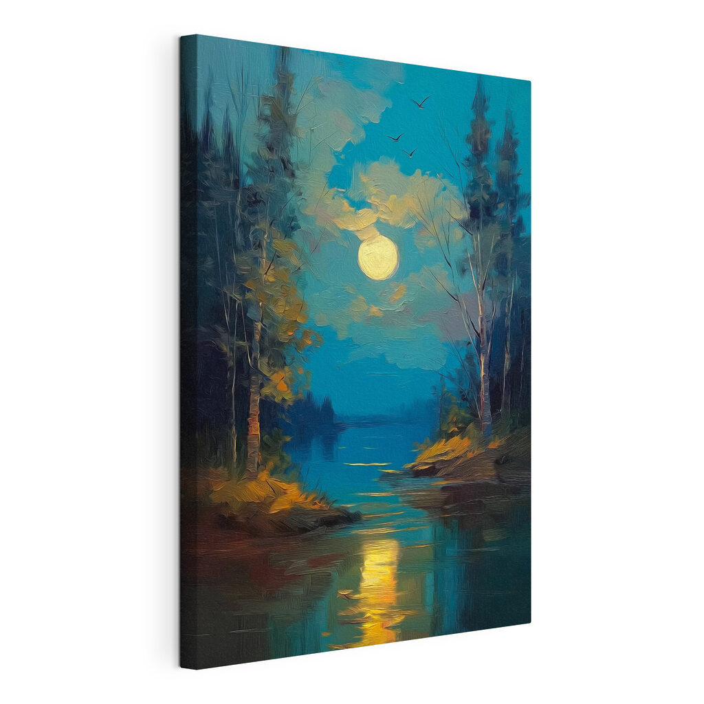 Moon over a river Moon over a river