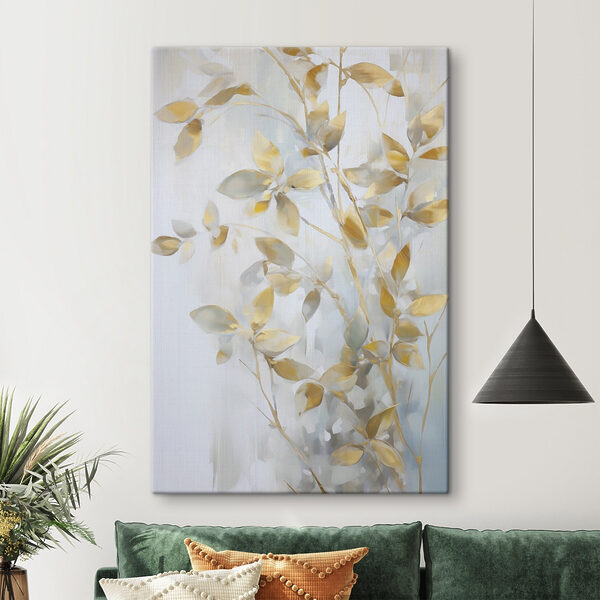 Painting of a branch with leaves Painting of a branch with leaves
