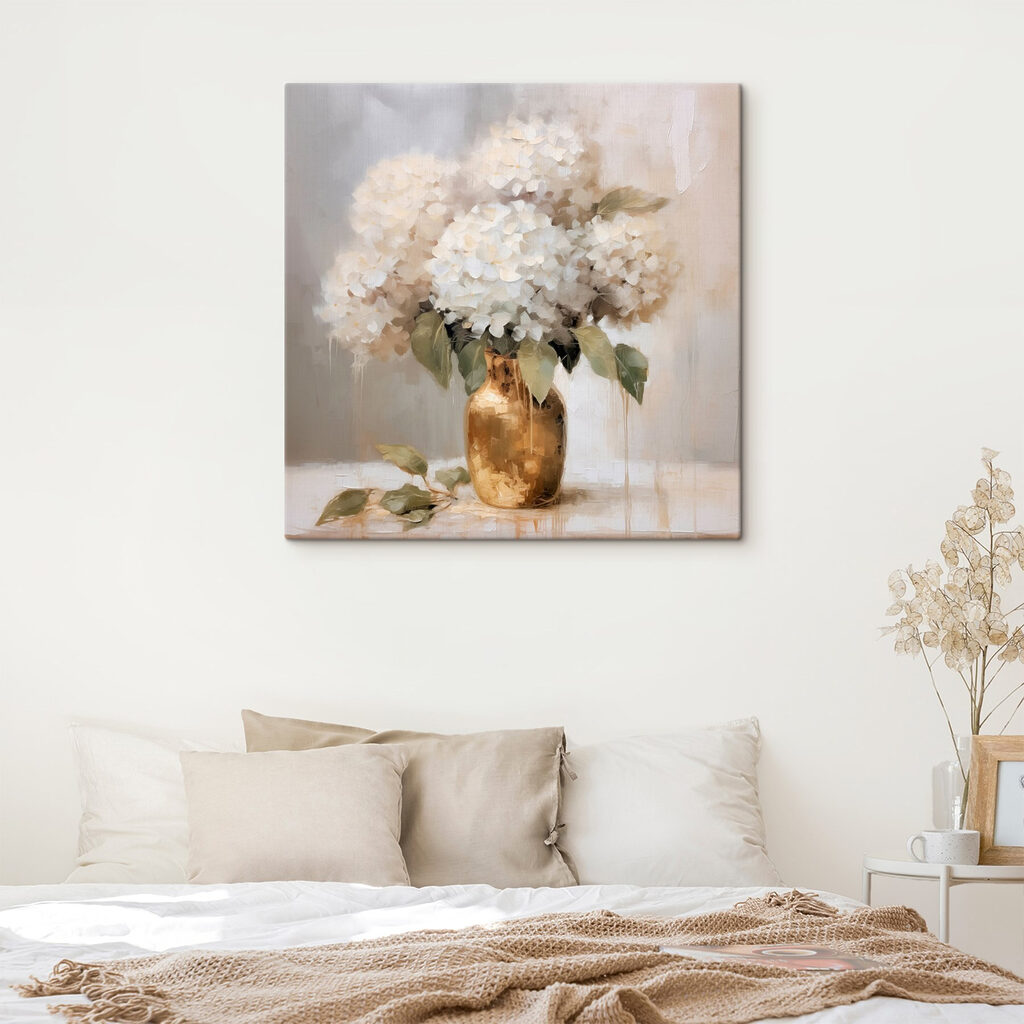 Painting of flowers in a vase