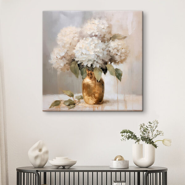Painting of flowers in a vase