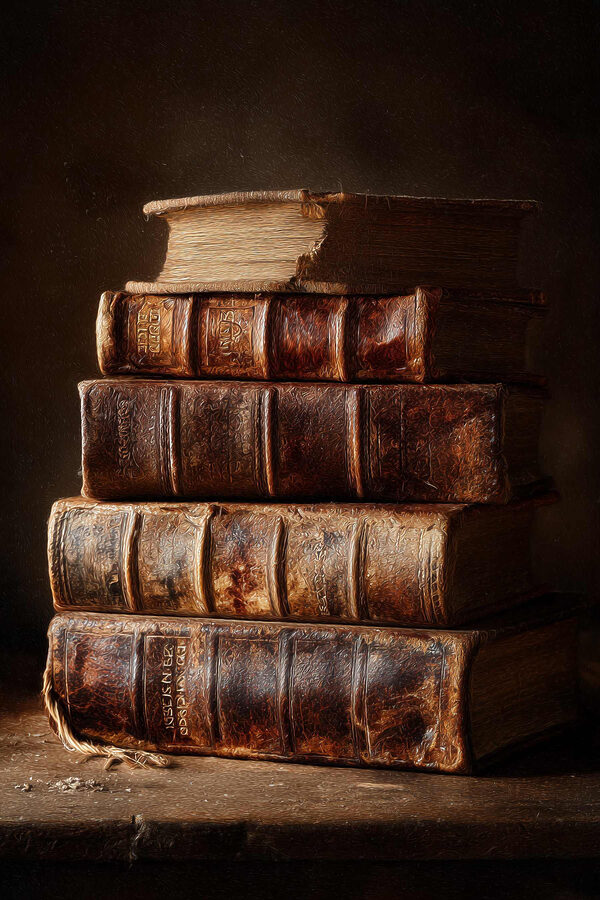 Stack of old books