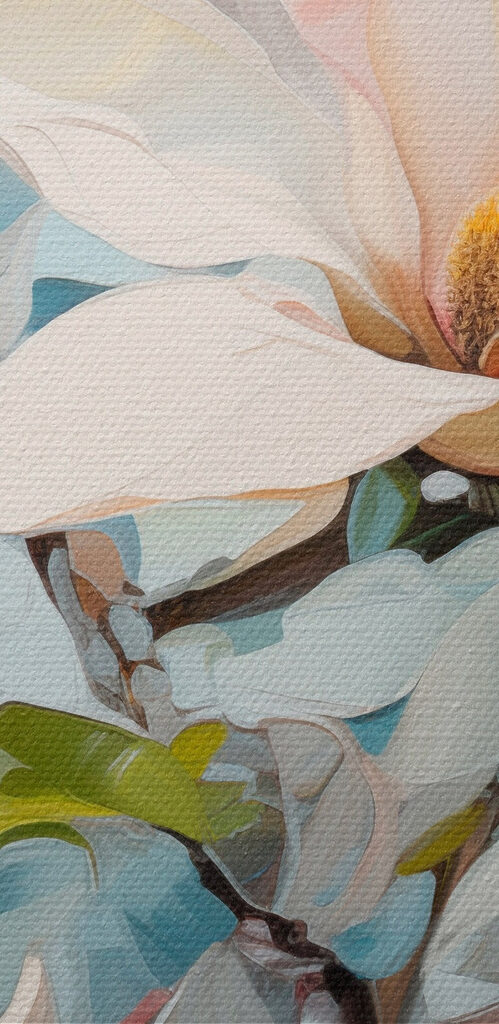 Painting of a white flower Painting of a white flower