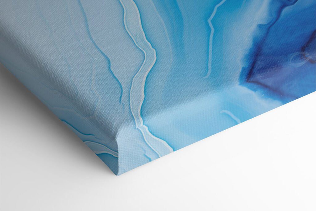 Fluid waves of calming blue tones
