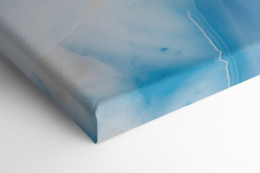 Flowing waves in calm blue tones