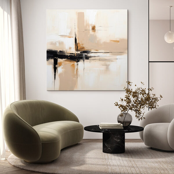 Quadri Dipinto raffigurante un quadro in bianco e nero