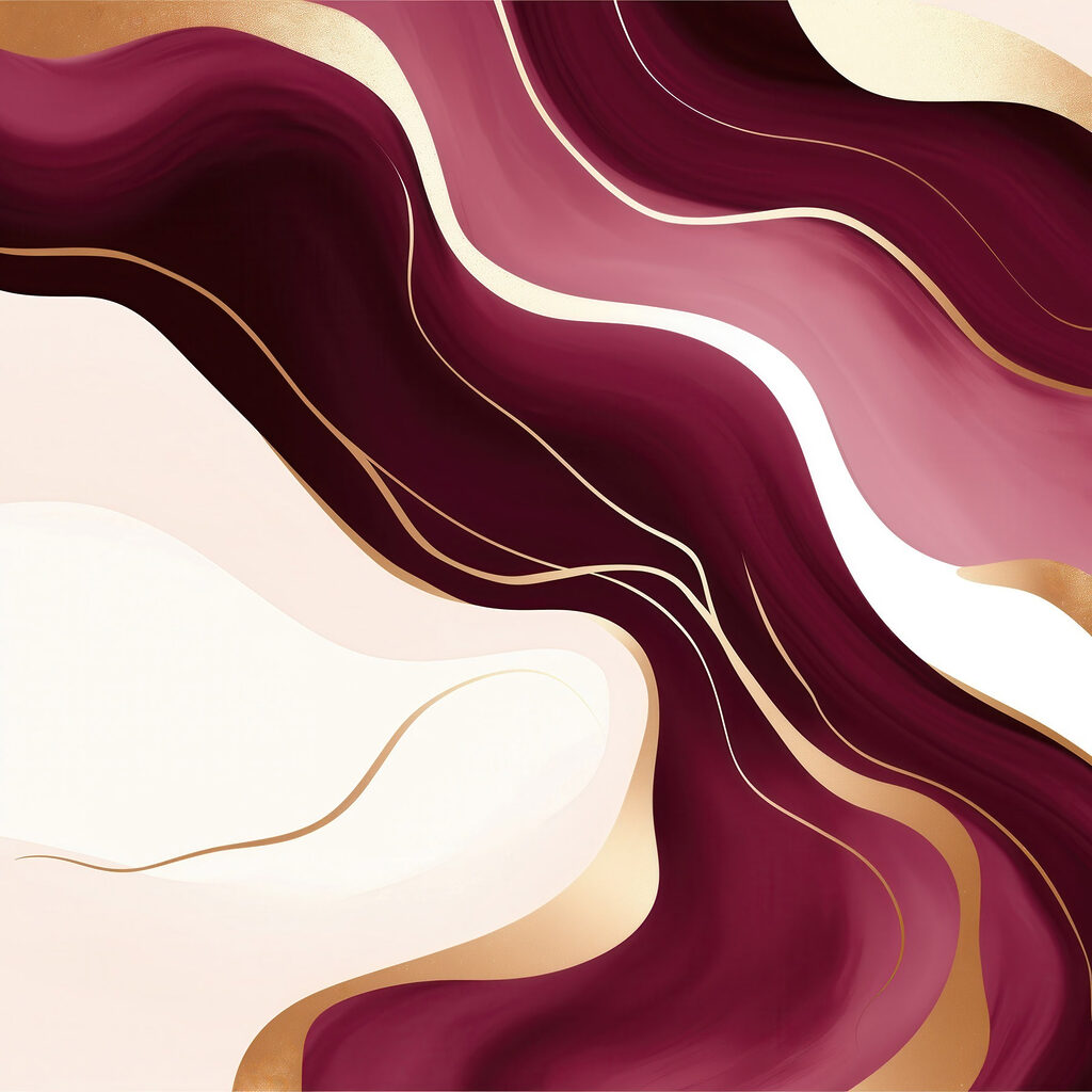 Flowing curves in warm hues