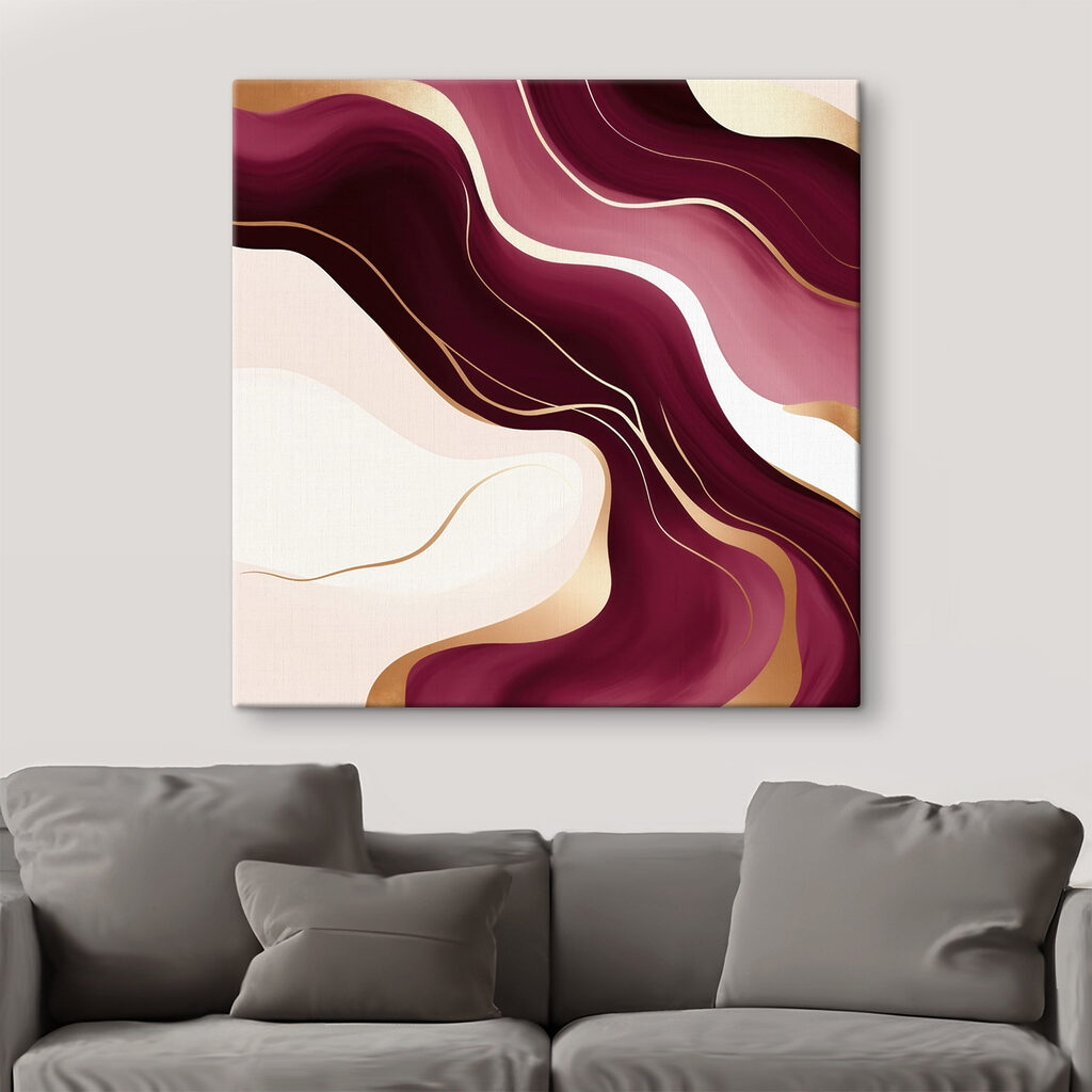 Flowing curves in warm hues
