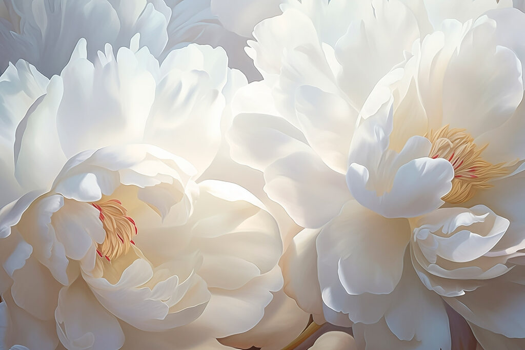 Delicate blooms embrace soft tranquility
