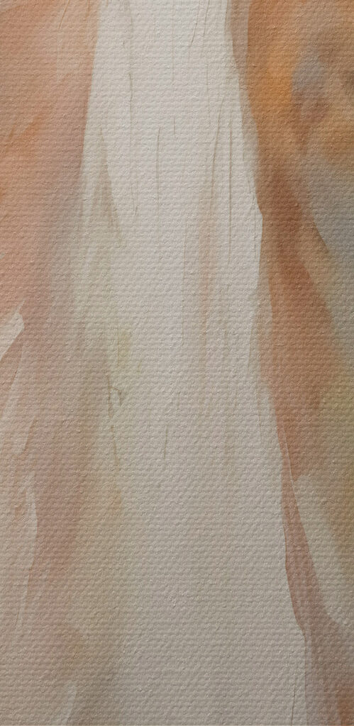 Painting of a person with wings