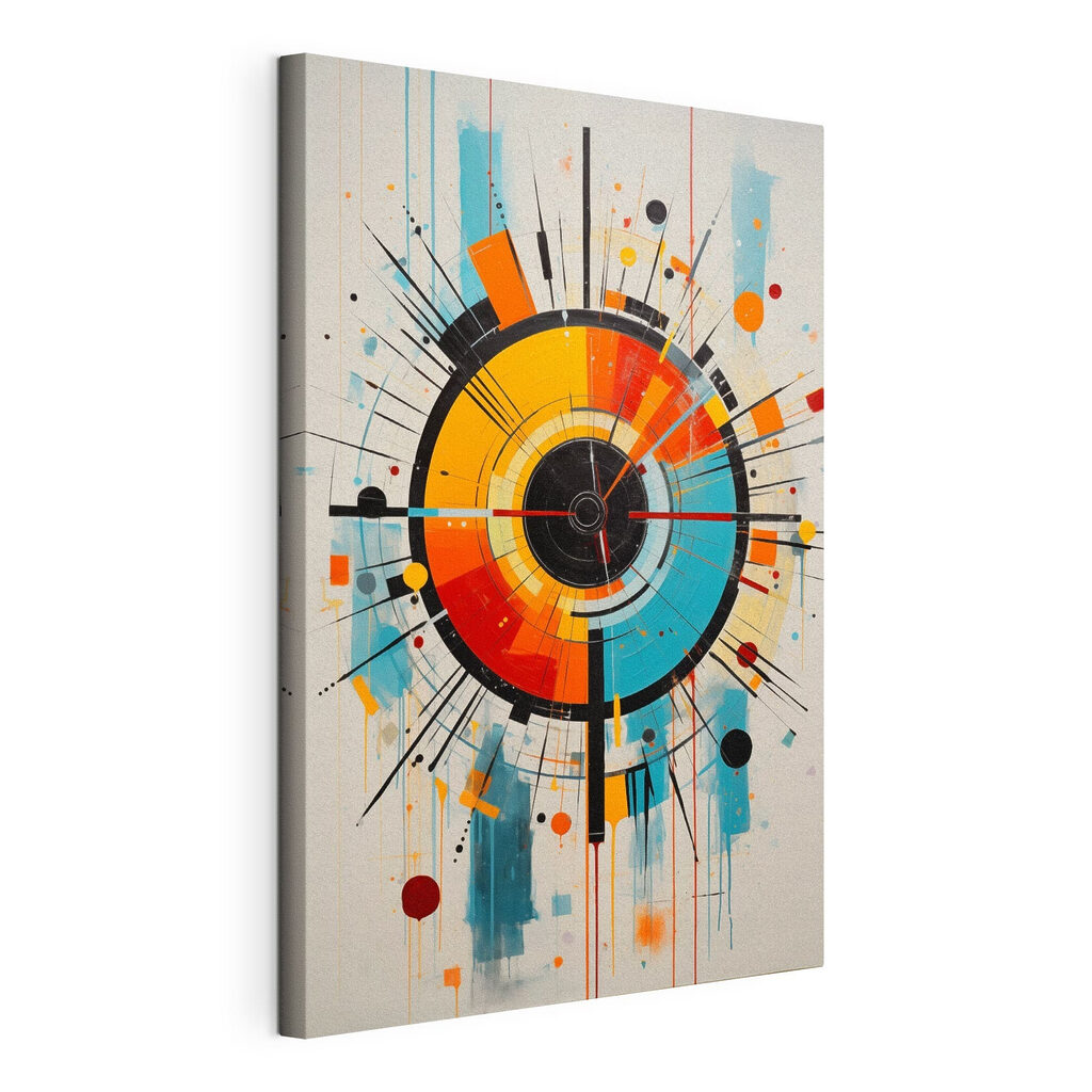 Colorful circle with lines and dots Colorful circle with lines and dots