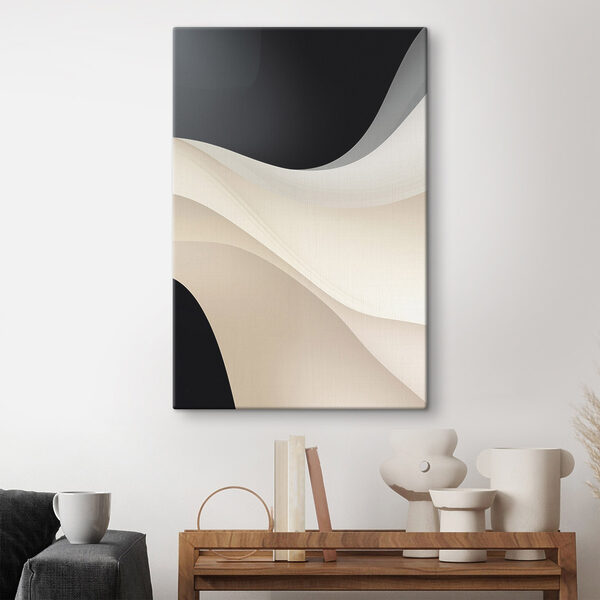 Black and white wavy lines