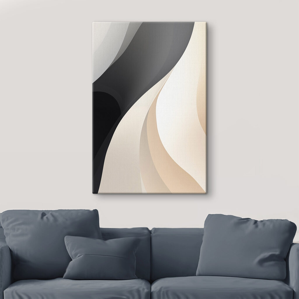 - Soft curves in gentle hues - Soft curves in gentle hues
