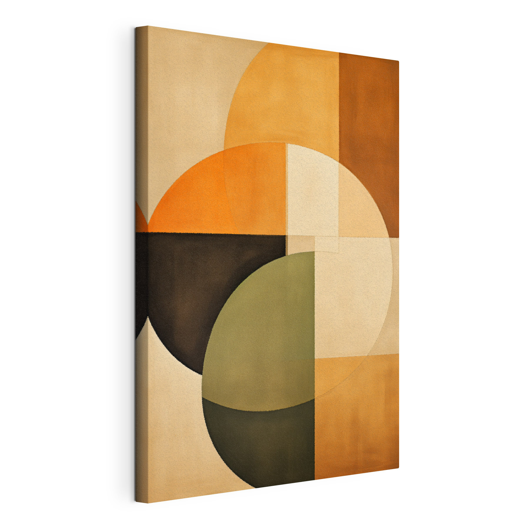 Colorful art piece with circles and squares