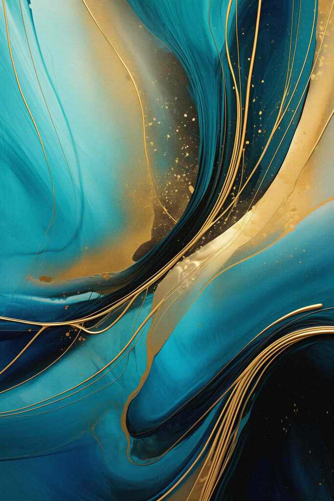 Flowing waves of vibrant color