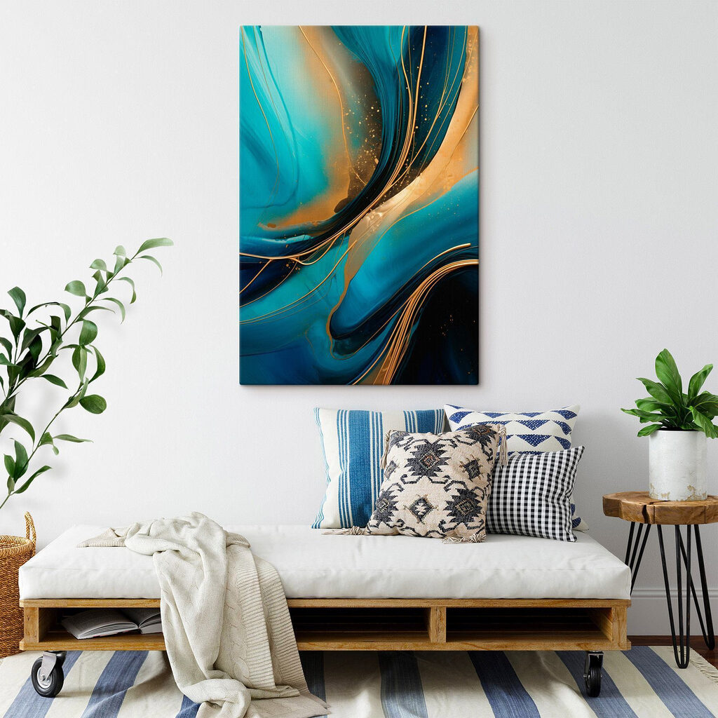 Flowing waves of vibrant color