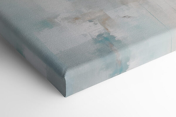 Painting of a white and blue background