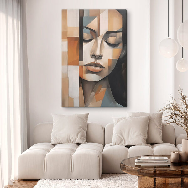 Painting of a woman's face