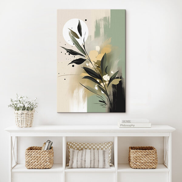 Painting of a plant with leaves Painting of a plant with leaves