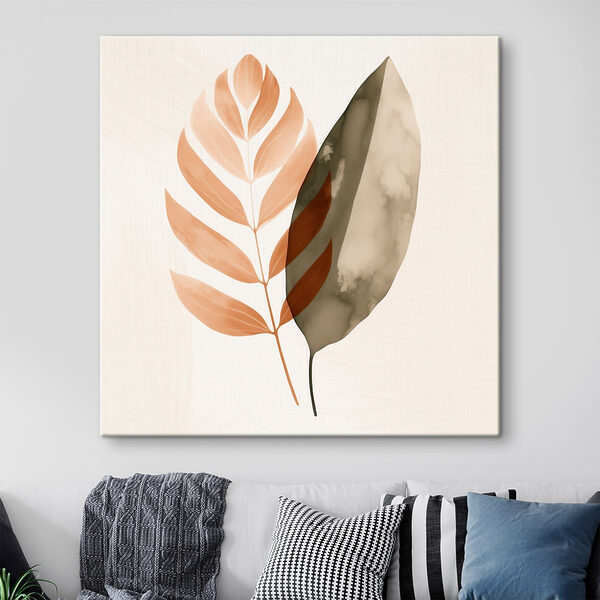 Elegant leaves on a soft background