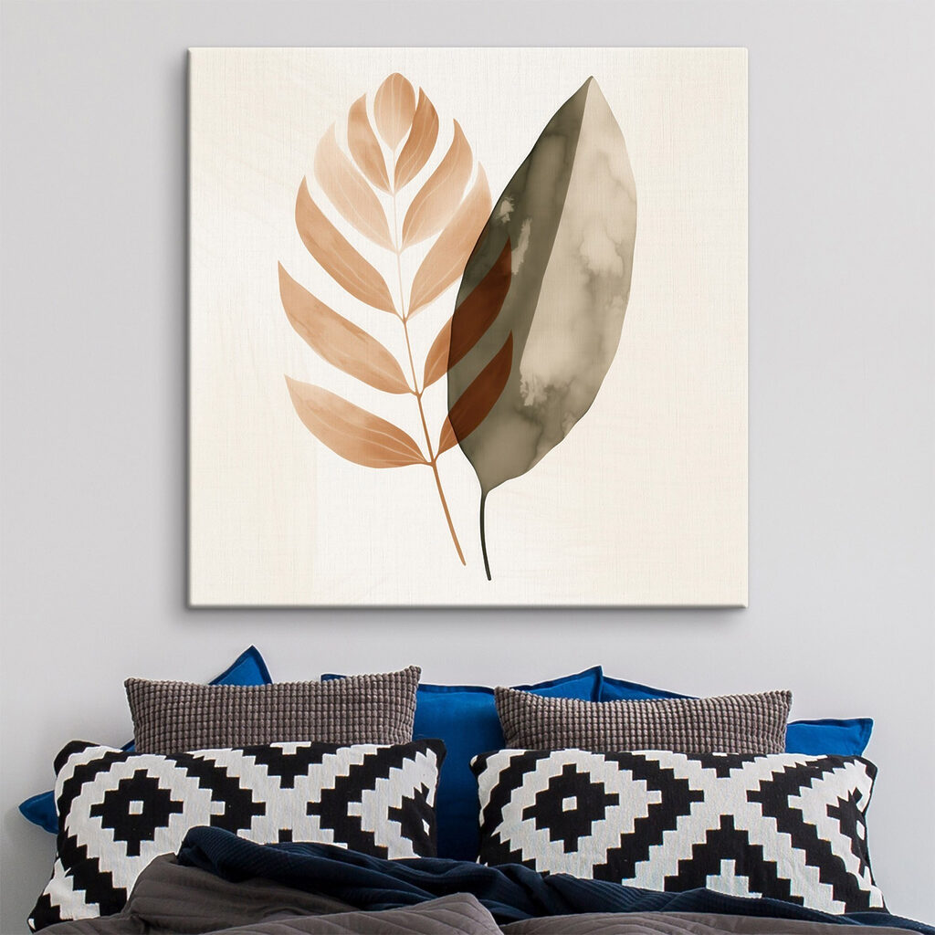 Elegant leaves on a soft background