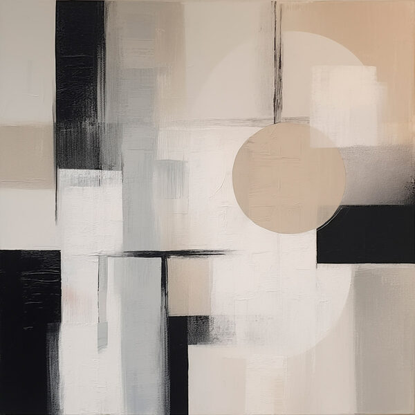 Painting of a circle and squares