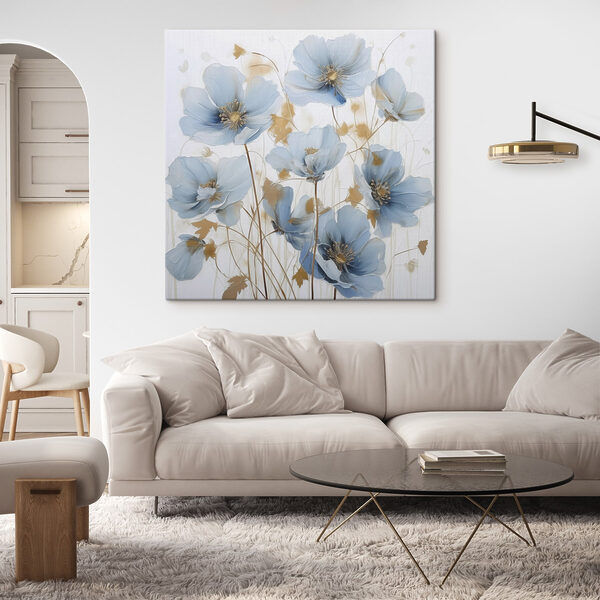 Painting of flowers on a white background