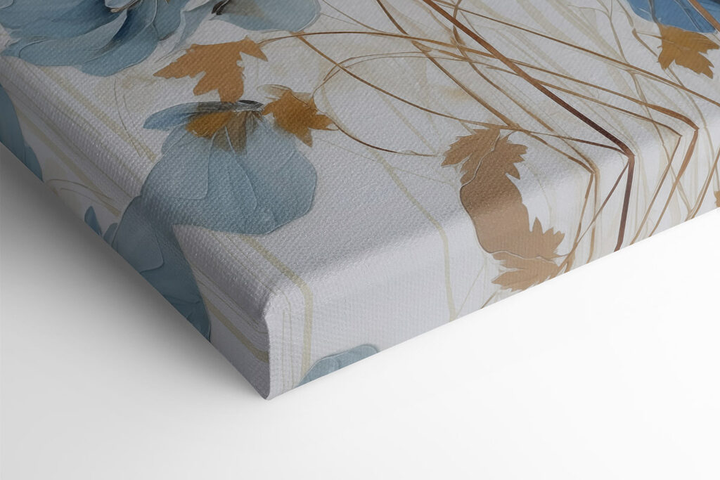 Painting of flowers on a white background