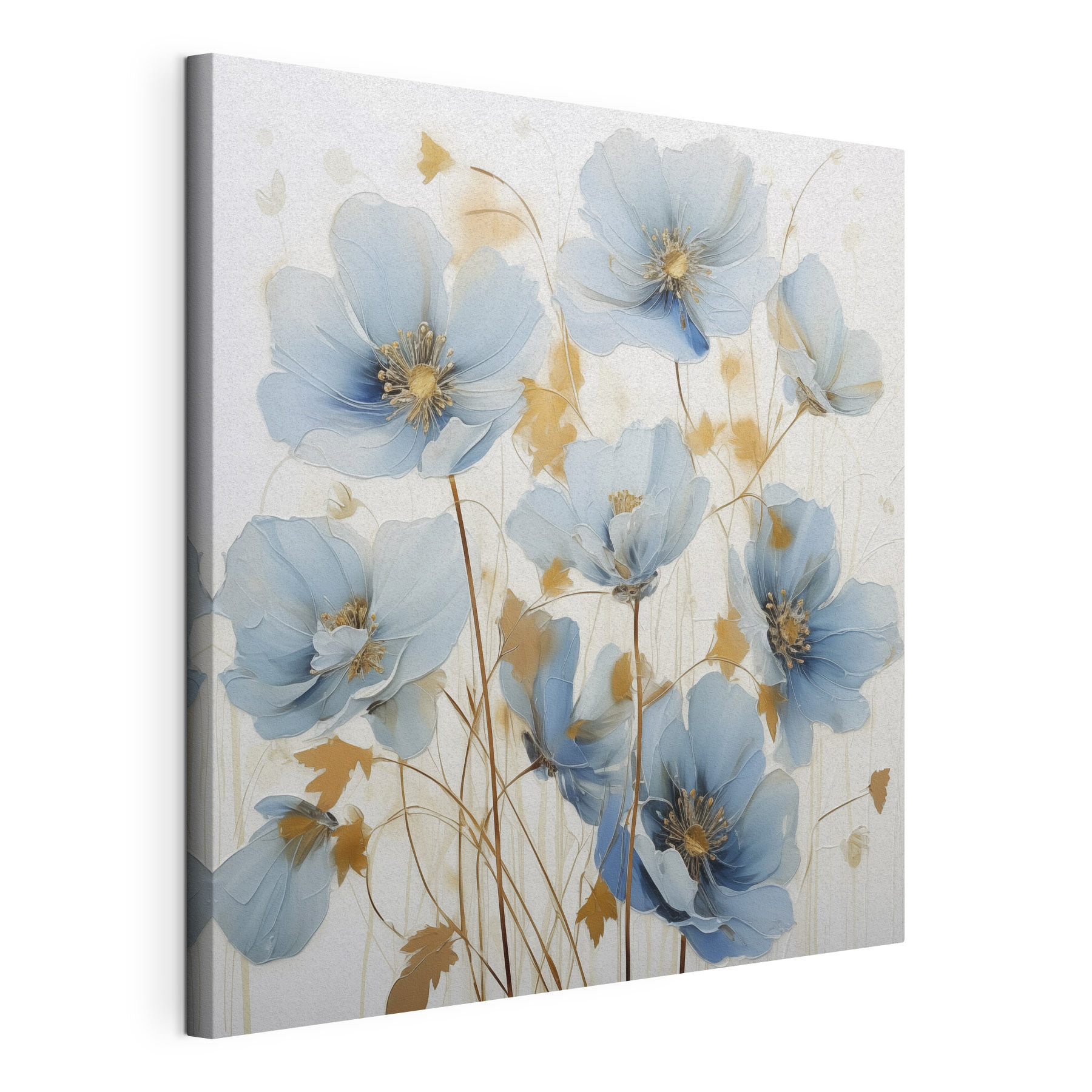 Painting of flowers on a white background