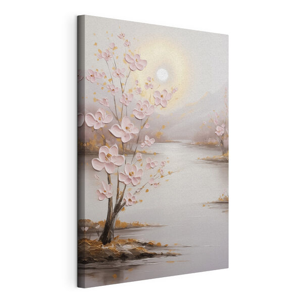 Quadri Quadri Dipinto raffigurante un albero con fiori rosa (COD: s46839)