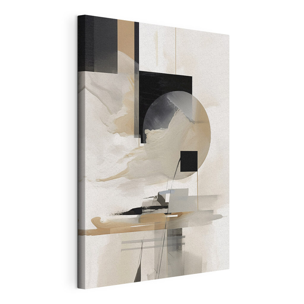 Painting of a circle and squares
