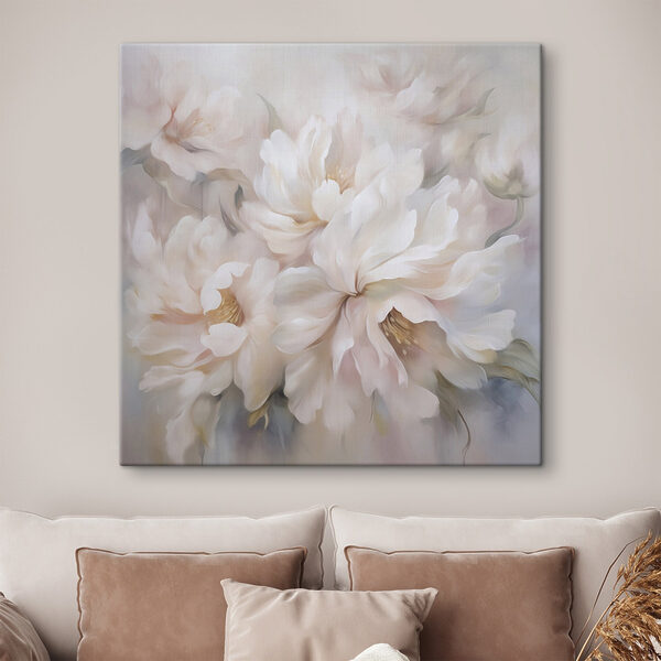 Painting of flowers on a white background Painting of flowers on a white background