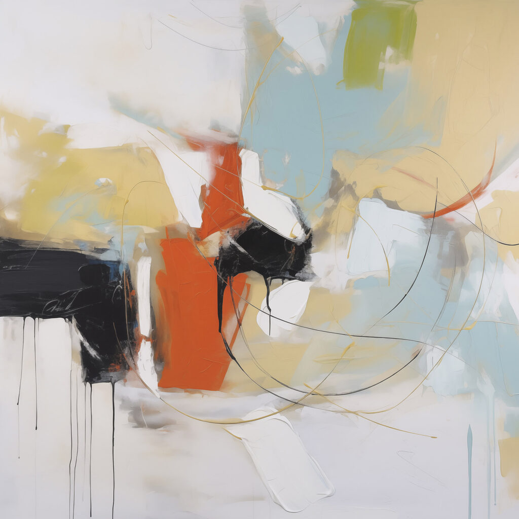 Painting of a colorful abstract art