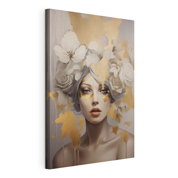 Quadri Dipinto raffigurante una donna con dei fiori tra i capelli (COD: s47006) Quadri Quadri Dipinto raffigurante una donna con dei fiori tra i capelli (COD: s47006)