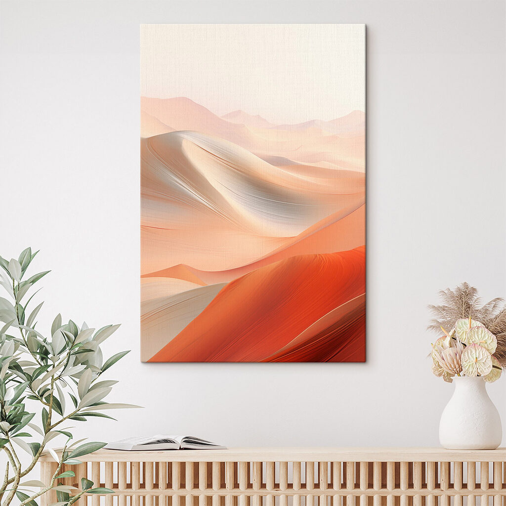 Desert landscape with sand dunes