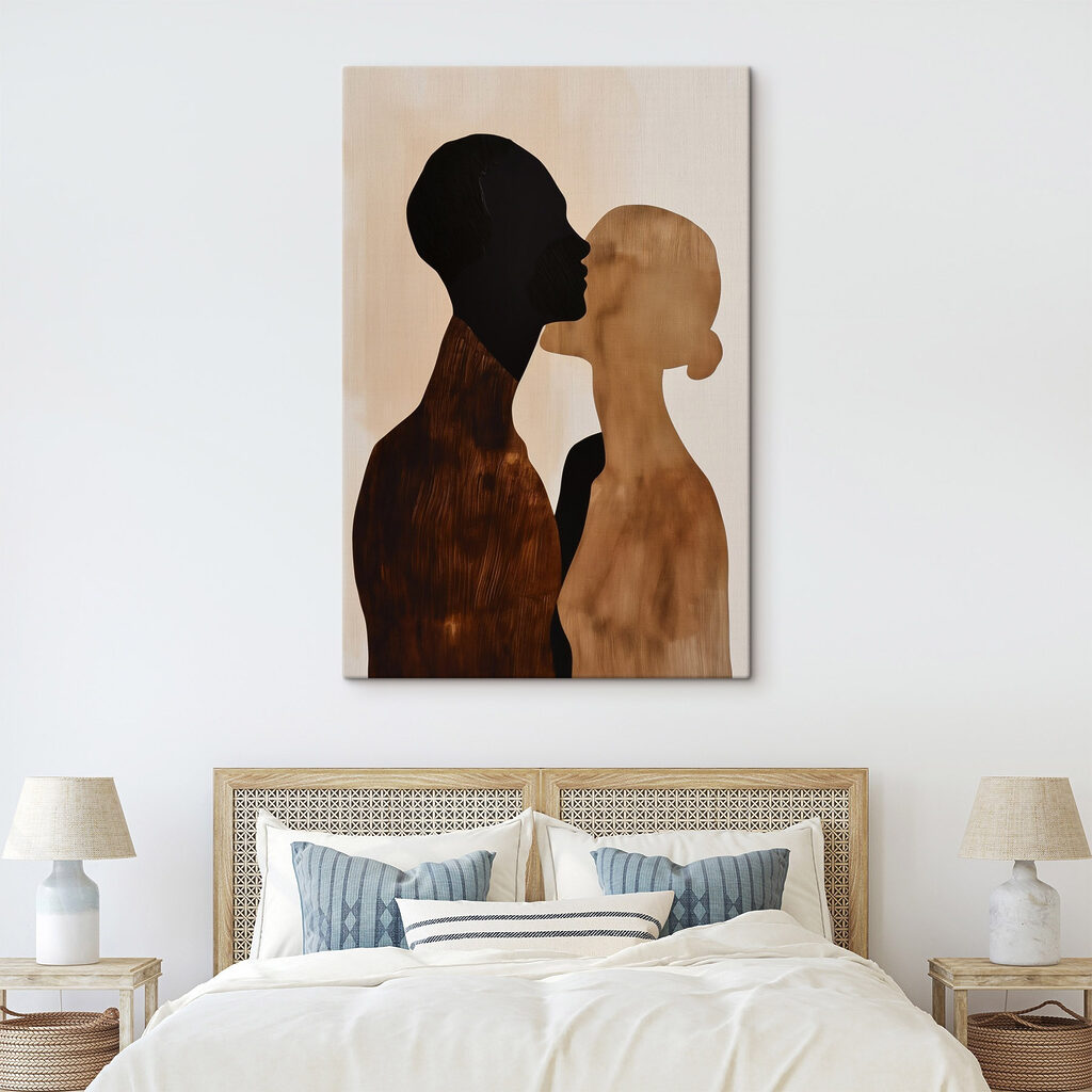 Man and woman kissing