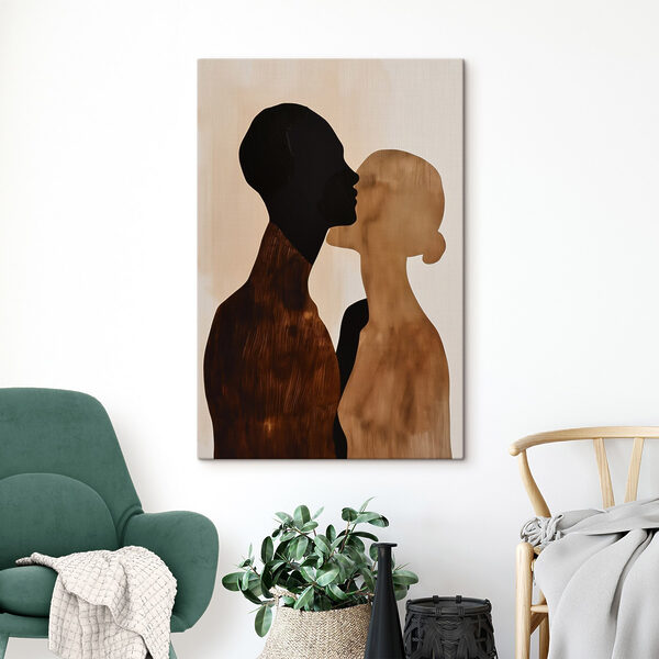 Man and woman kissing