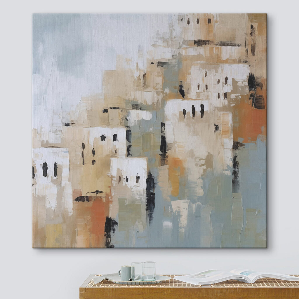 Painting of a city Painting of a city