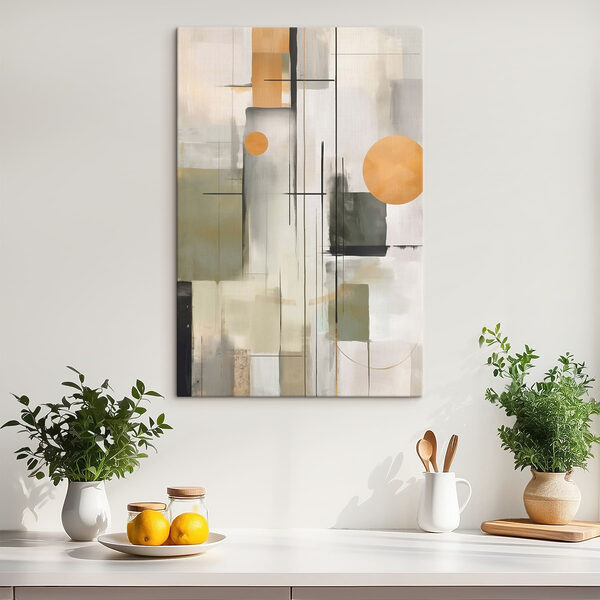 Quadri Dipinto in bianco e grigio