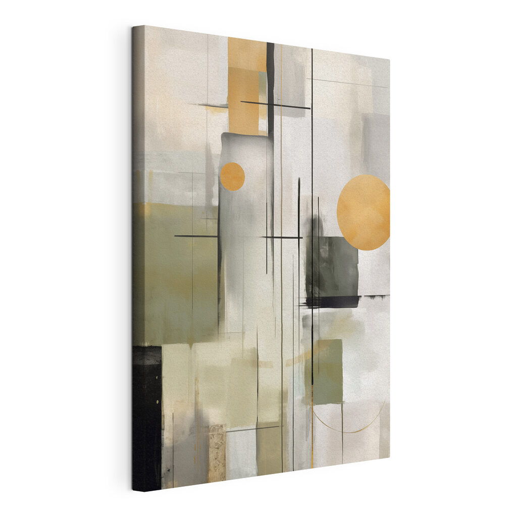 Painting of a white and grey art
