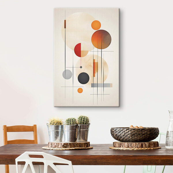 Abstract shapes and warm colors blend