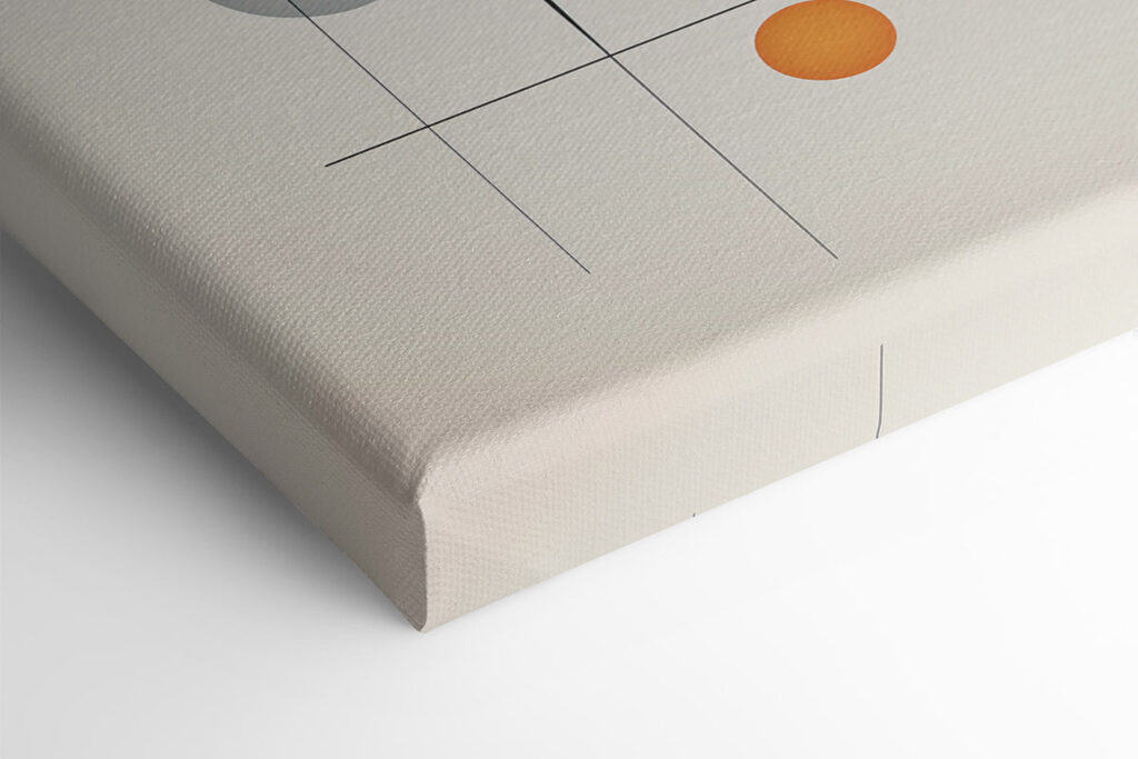 Abstract shapes and warm colors blend