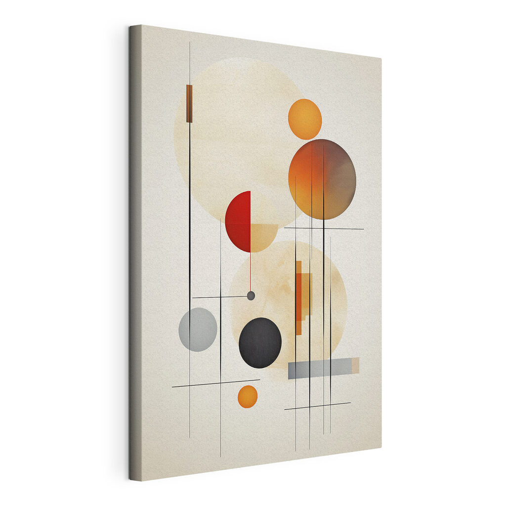 Abstract shapes and warm colors blend