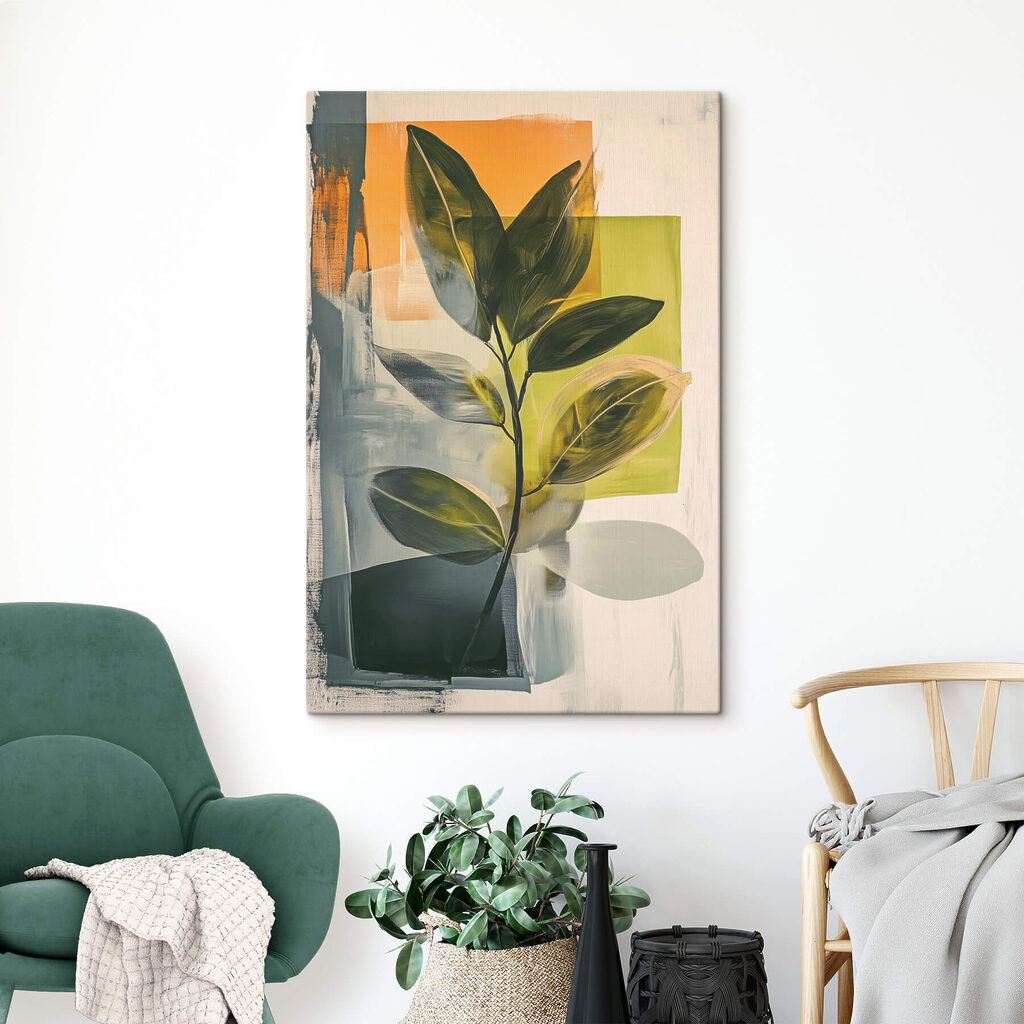 Painting of a leafy plant Painting of a leafy plant