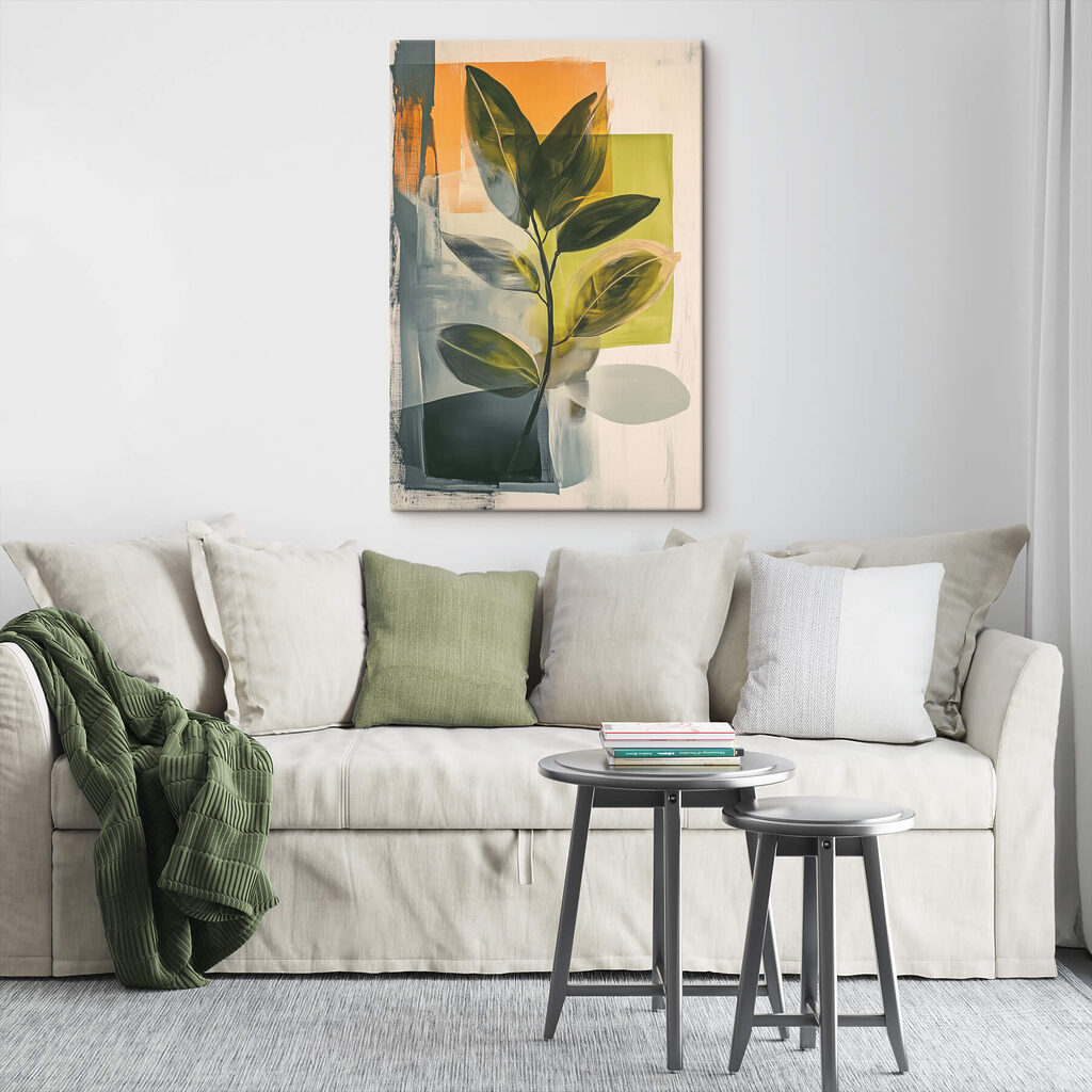 Painting of a leafy plant Painting of a leafy plant