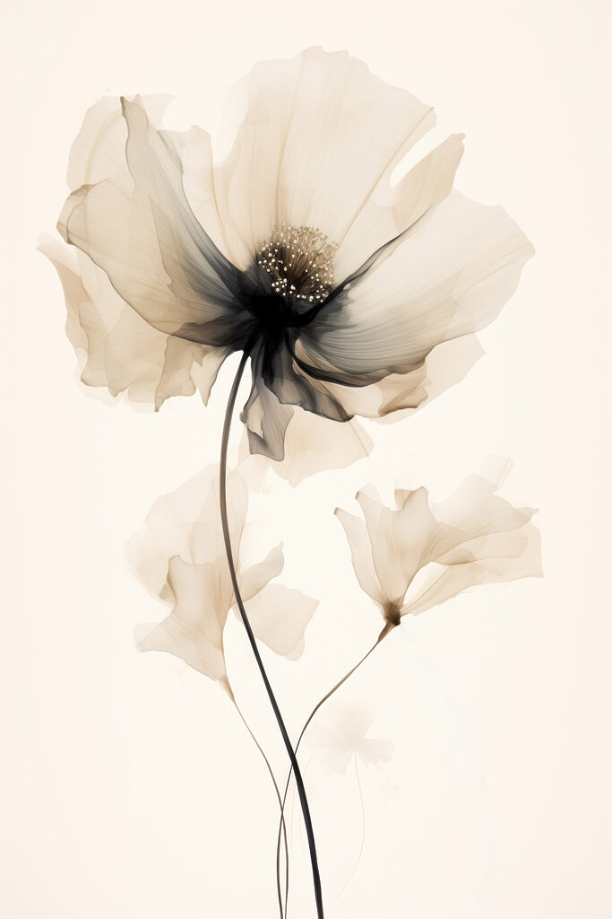 Flower with transparent petals Flower with transparent petals