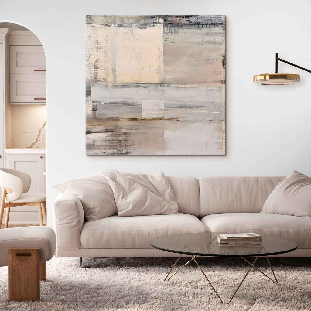 Painting of a white and brown rectangular object Painting of a white and brown rectangular object