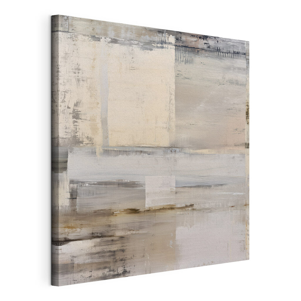 Painting of a white and brown rectangular object Painting of a white and brown rectangular object