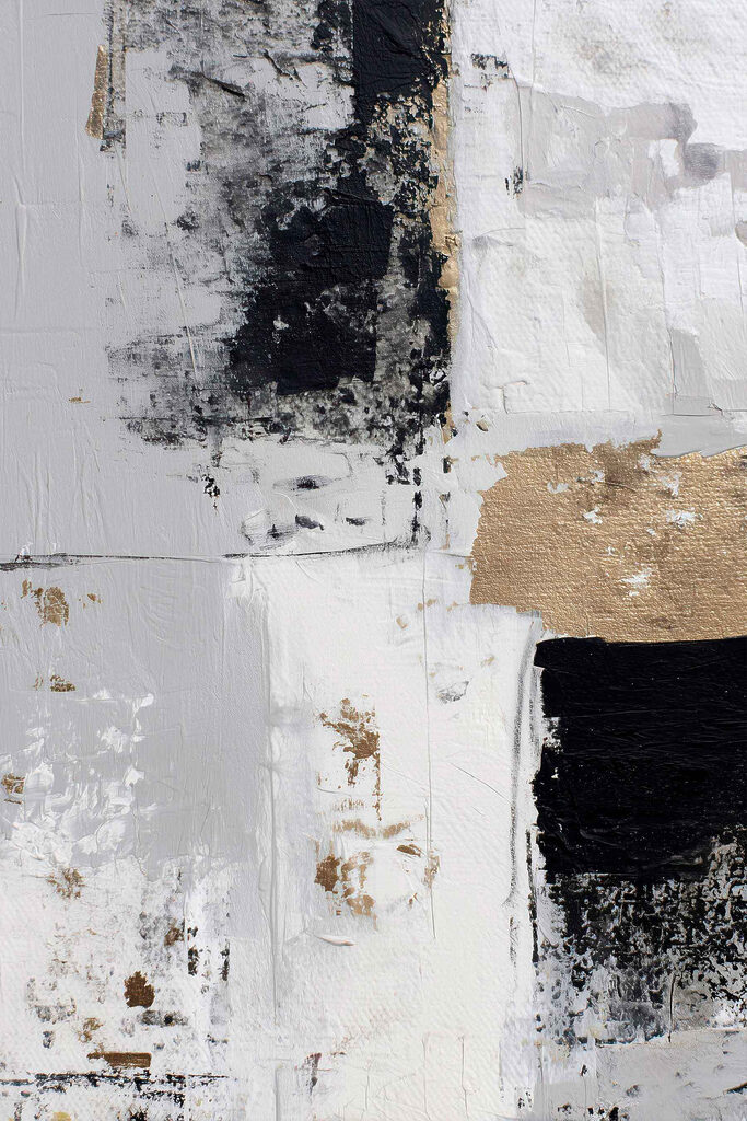 White and black painting