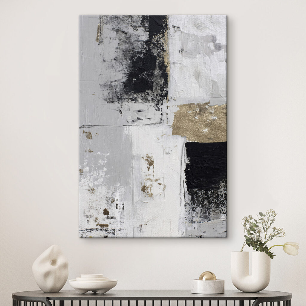 White and black painting
