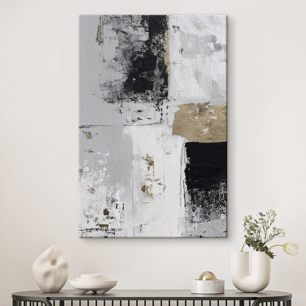 White and black painting
